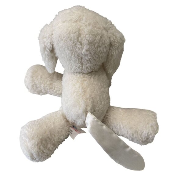 Baby GUND Fluffey Plush White Puppy Dog Stuffed Animal Soft Gift Nursery Decor - Picture 4 of 5